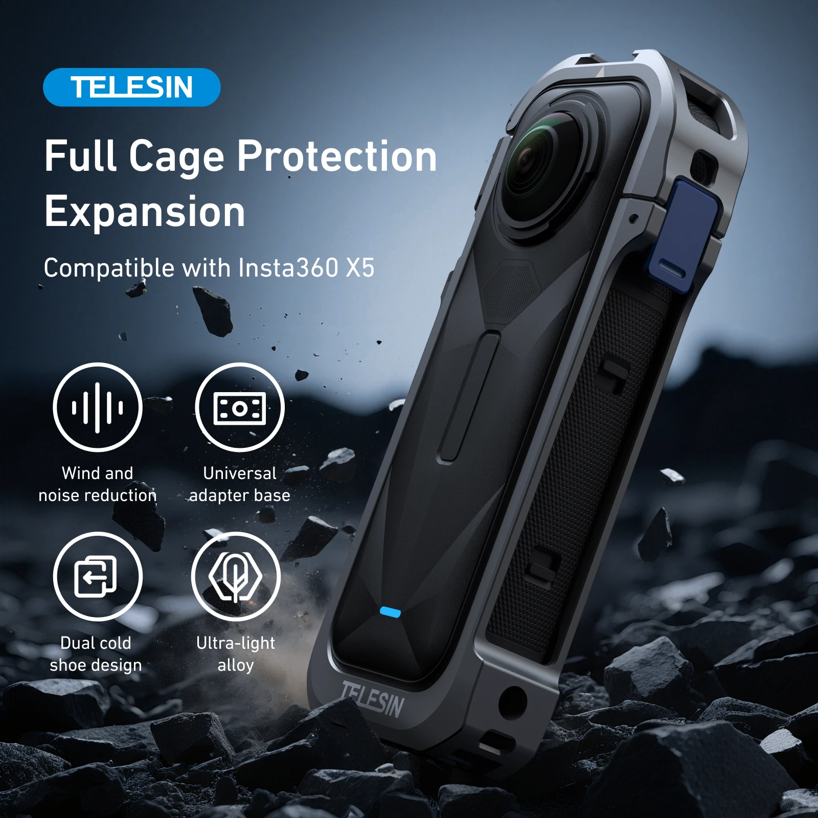 Insta360 Camera X4 - Gabbia per fotocamera in lega di