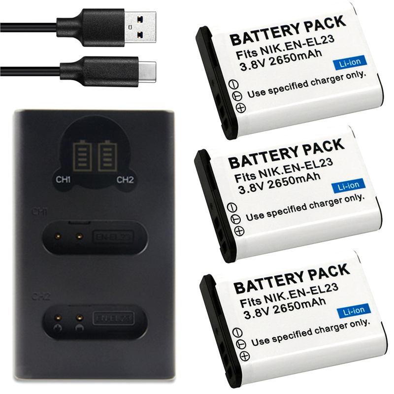 Batteria 2650mah EN-EL23 ENEL2 - Nikon Camera D3500 recensione e prezzo