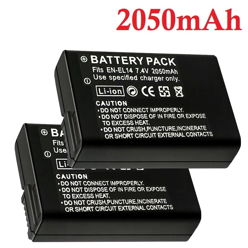 2050mah EN-EL14a EL14 BATTERIA - Nikon Camera D3500 recensione e prezzo